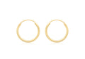 9ct Yellow Gold Sleeper Hoop Earrings