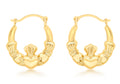 9ct Yellow Gold Mini Claddagh Earrings