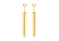 9ct Yellow Gold Square Bar Drop Earrings