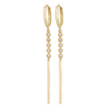 9ct Yellow Gold Hoop Drop Earrings
