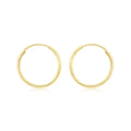 9K Yellow Gold 18mm Polished Hoop Earrings