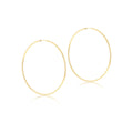 9K Yellow Gold Diamond Cut Faceted Hoop Earrings