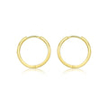 9K Yellow Gold 17mm Huggy Hoop Earrings