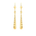 9K Yellow Gold 30mm Drop Earrings