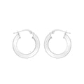 9K White Gold 18mm Hoop Creole Earrings