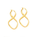 18K Yellow Gold Smoothe Figure 8 Hoop Earrings
