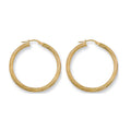 9K Yellow Gold 36mm Twisted Hoop Earrings