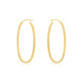9K Yellow Gold Round-Tube Creole Earrings