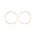 9K Yellow Gold 50mm Diamond Cut Hoop Earrings