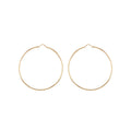9K Yellow Gold 50mm Plain Hoop Earrings