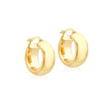 9K Yellow Gold 18mm Round Hoop Creole Earrings