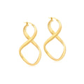 9K Yellow Gold 'Figure 8' Creole Earrings