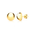 9K Yellow Gold 8mm Dome Stud Earrings