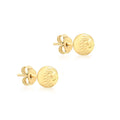 9K Yellow Gold 6mm Diamond Cut Ball Stud Earrings