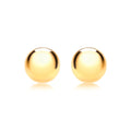 9K Yellow Gold 7mm Dome Stud Earrings