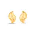 9K Yellow Gold Wave Stud Earring