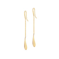 9K Yellow Gold Teardrop Drop Earrings