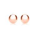 9K Rose Gold 3mm Polished Ball Stud Earrings