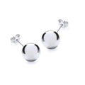 9K White Gold 10mm Polished Ball Stud Earrings
