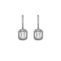 18K White Gold 1.26ct Diamond Halo Drop Earrings