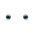 9K White Gold Sapphire Stud Earrings