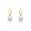 9K Yellow Gold Freshwater Pearl Stud Earrings