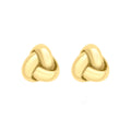 9K Yellow Gold 7mm Knot Stud Earrings