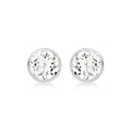 9K White Gold 5mm Cubic Zirconia Stud Earrings