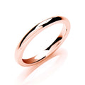 2mm Court Shape Wedding Band 18ct Rose