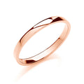 2mm Soft Court Shape Wedding Band 18ct Rose