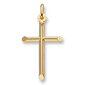 9K Yellow Gold 35mm Plain Cross Pendant