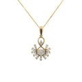 9K Yellow Gold 1.39ct Diamond Flourish Pendant