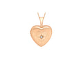 9K Rose Gold Diamond Engraved Heart Locket