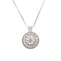 9K White Gold 0.50ct Diamond Round Pendant