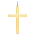 9K Yellow Gold 61mm Plain Cross Pendant