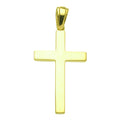 9K Yellow Gold Plain Cross Pendant