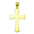 9K Yellow Gold Flared Cross Pendant