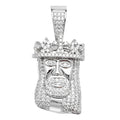 Sterling Silver Cubic Zirconia Jesus Christ Pendant