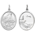 Sterling Silver Double Sided St Christopher Pendant