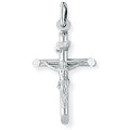 9K White Gold Crucifix Pendant Small