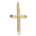 9K Yellow Gold 48mm Simple Cross Pendant