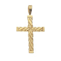 9K Yellow Gold Twisted Cross Pendant
