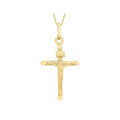 9K Yellow Gold Crucifix Pendant