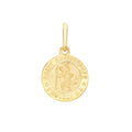 9K Yellow Gold St Christopher Satin Pendant