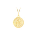 9K Yellow Gold St Christopher Satin Pendant