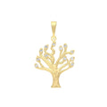 9K Yellow Gold Cubic Zirconia 'Tree of Life' Pendant