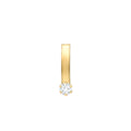 9K Yellow Gold CZ Curved Bar Pendant