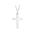 9K White Gold Cross Pendant