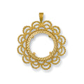 9K Yellow Gold Fancy Sovereign Pendant
