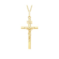9K Yellow Gold 16mm x 32mm Crucifix Pendant